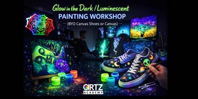 Art Class Logan – Glow in The Dark Painting – 11:30am Friday 24th April
