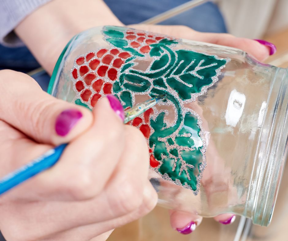 Glass decorating class